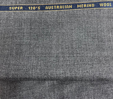 Battleship Grey Super 120s Merino Wool