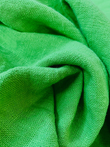 100% Lime Green Belgian Linen