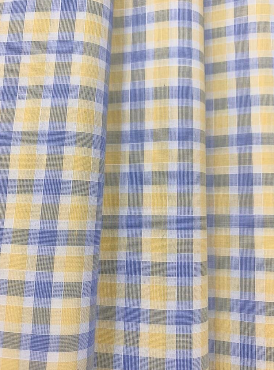 Cotton/Linen Check Shirting