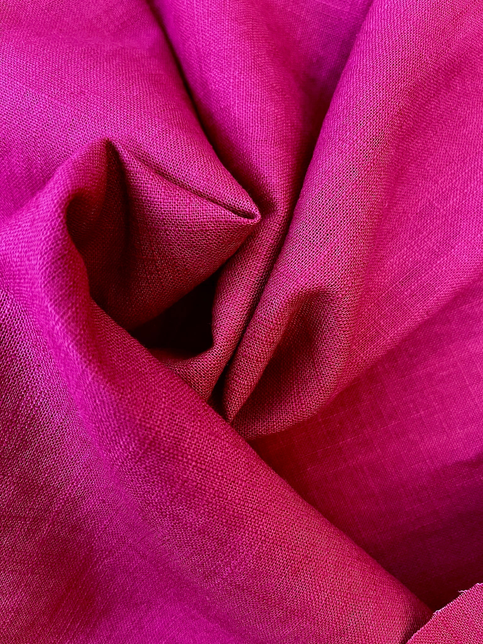 Cerise Pink 100% Linen