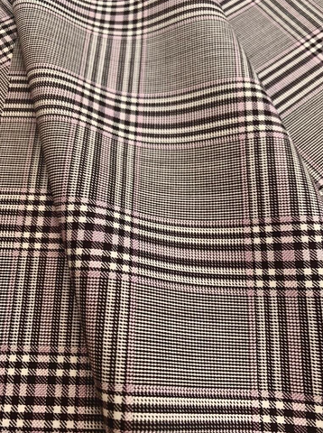 Super 140s Pink and Taupe Prince of Wales Check
