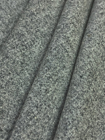 100% Grey Melange Wool Tweed