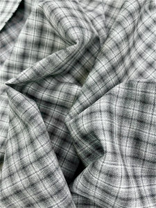 Grey 100% Wool Check