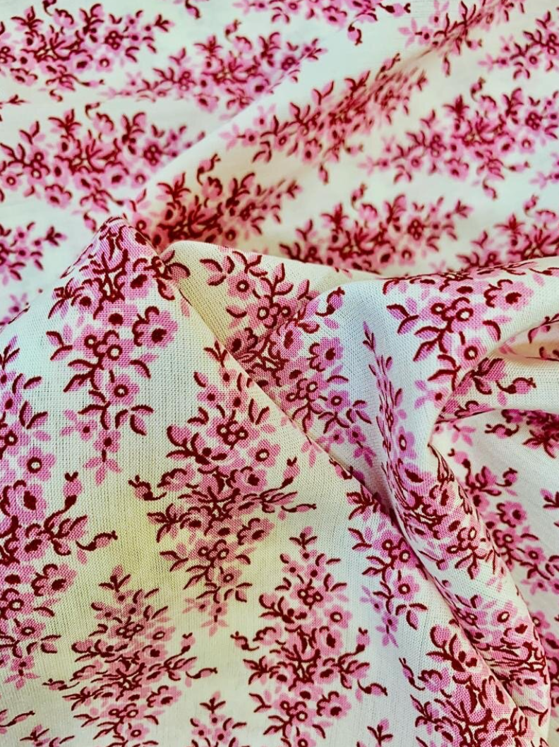 Floral Micro Print Silk
