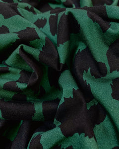 Emerald Green and Black Animal Print Knit