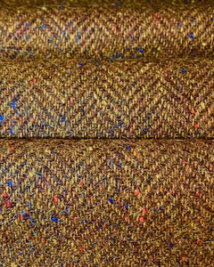 100% Wool Golden Brown Herringbone Tweed