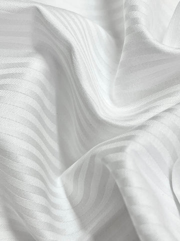 White Shadow-Stripe Egyptian Cotton